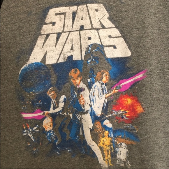 Retro Star Wars Sweater movie condition slightly faded on front from normal wear - Picture 4 of 5